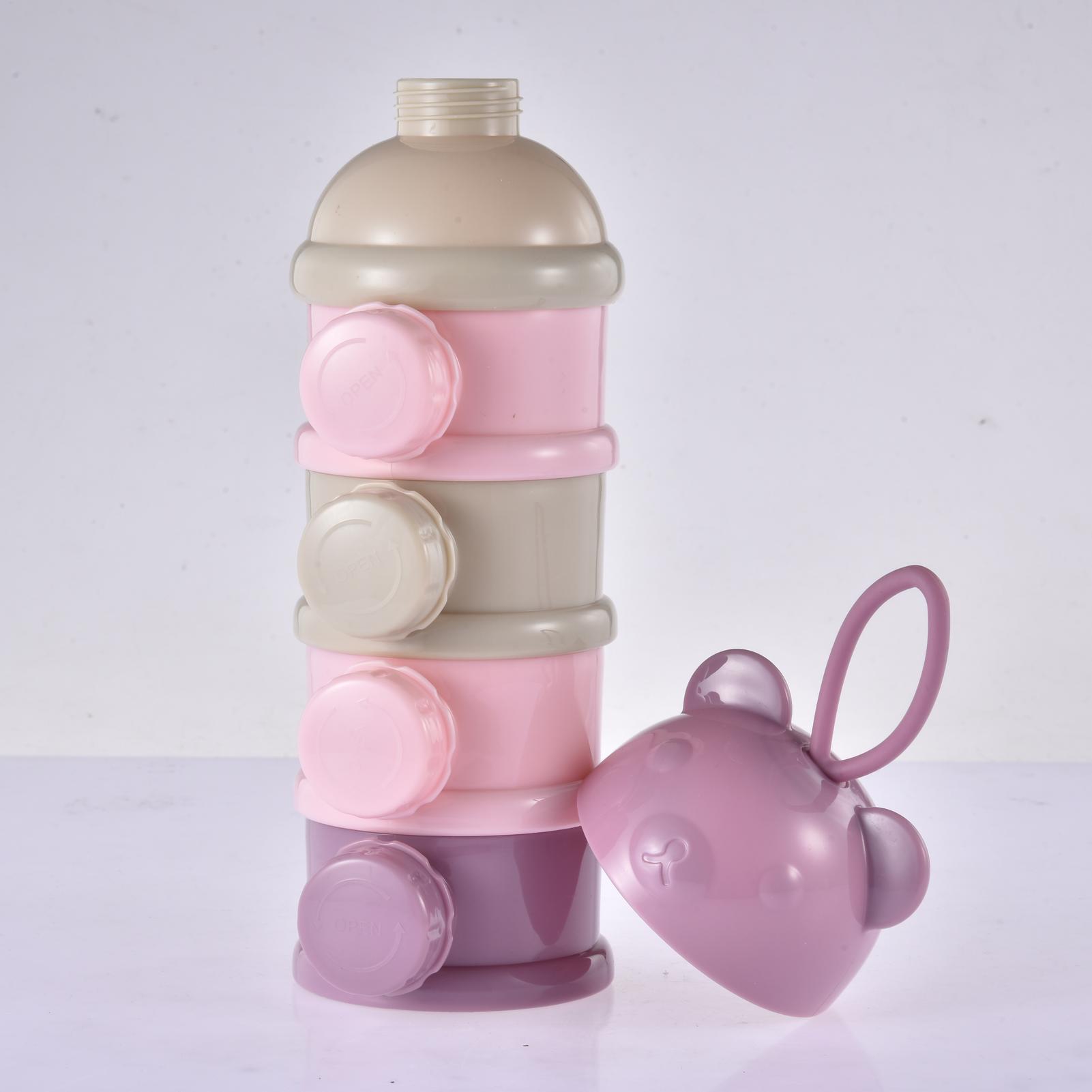 Baby Food Dispenser - Contenedor de fórmula de 4 rejillas,