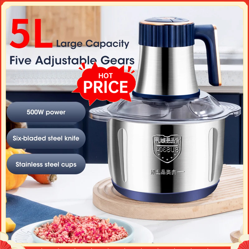 Baby Food Masher - Picadora de Carne Eléctrica de 5L,