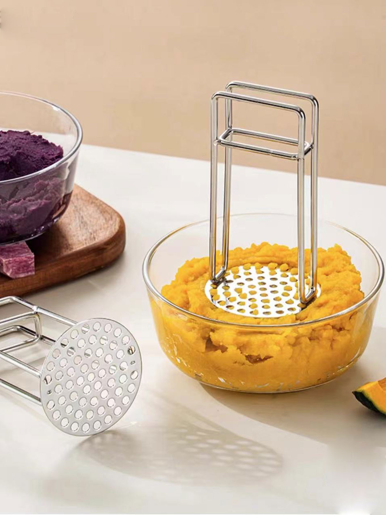 Baby Food Masher - Aplastapatatas de acero inoxidable 304, triturador