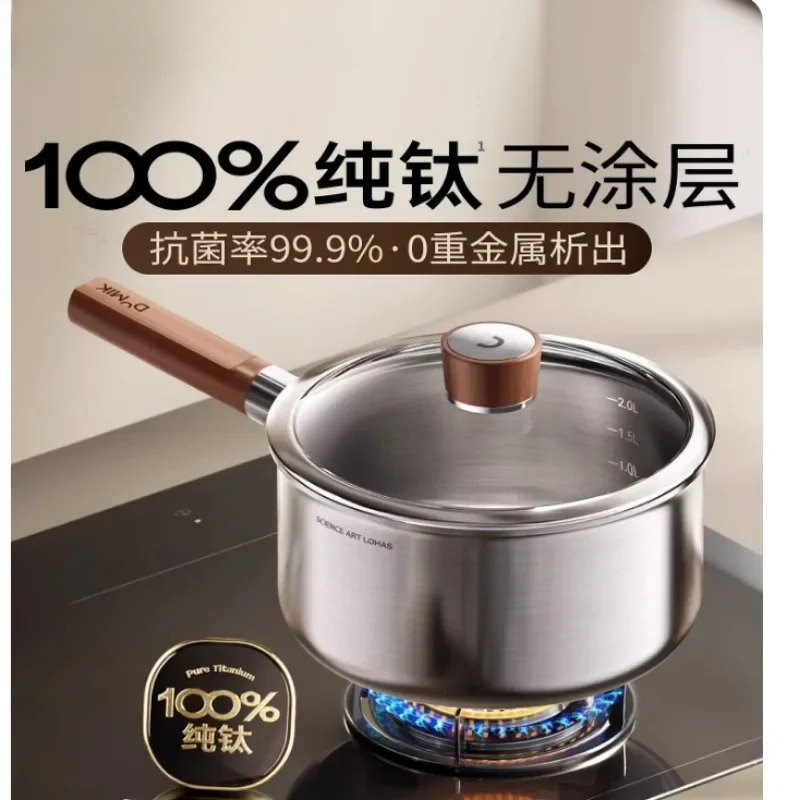 Baby Food Instant - Olla de titanio puro para leche,