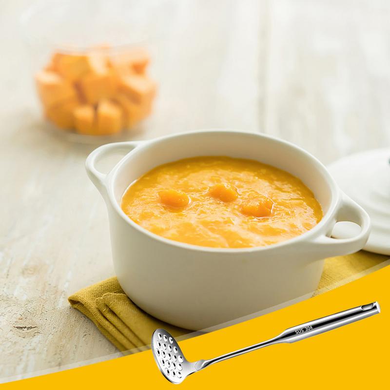 Baby Food Masher - Trituradora de patatas de acero inoxidable,