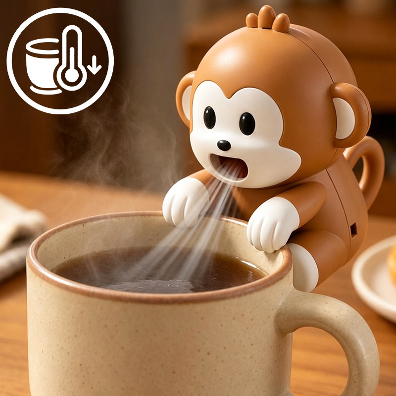 Baby Food Kids - Ventilador Portátil con Forma de Mono