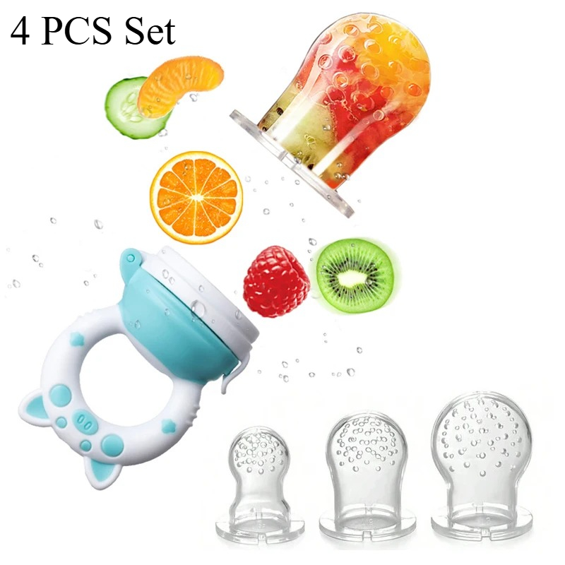Baby Food Bites - Juego de 4 Alimentadores de Silicona