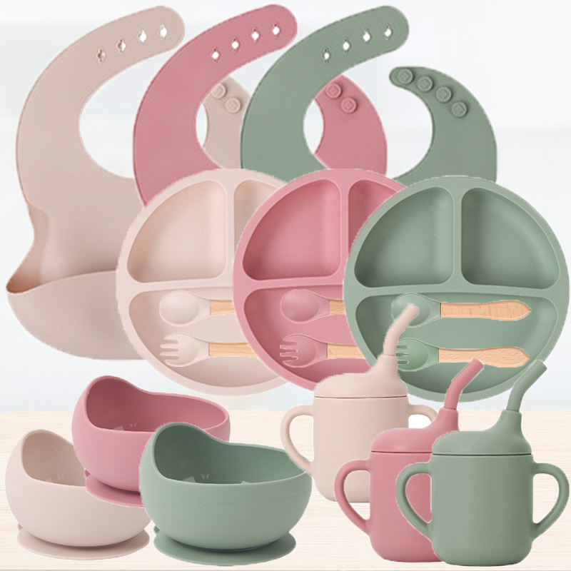 Baby Food Kids - Juego de vajilla de silicona para