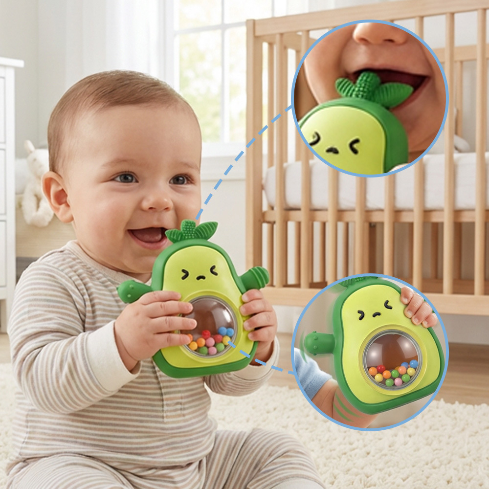 Baby Food Bites - Mordedor de Aguacate para Bebés, Juguete
