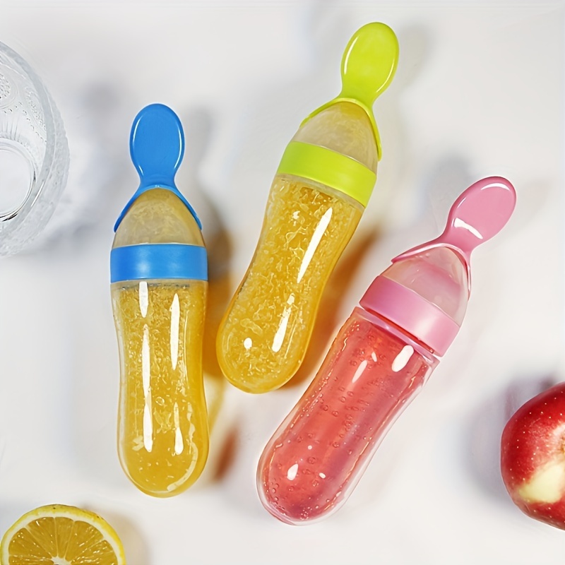 Baby Food Bites - Biberón de silicona para alimentación de