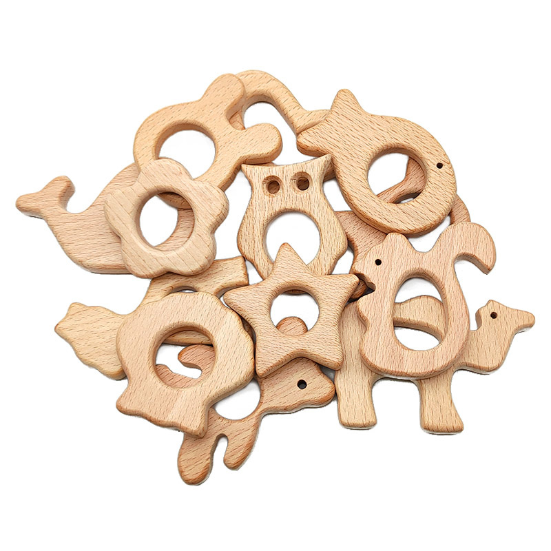 Baby Food Toy - Mordedor de madera de haya Natural