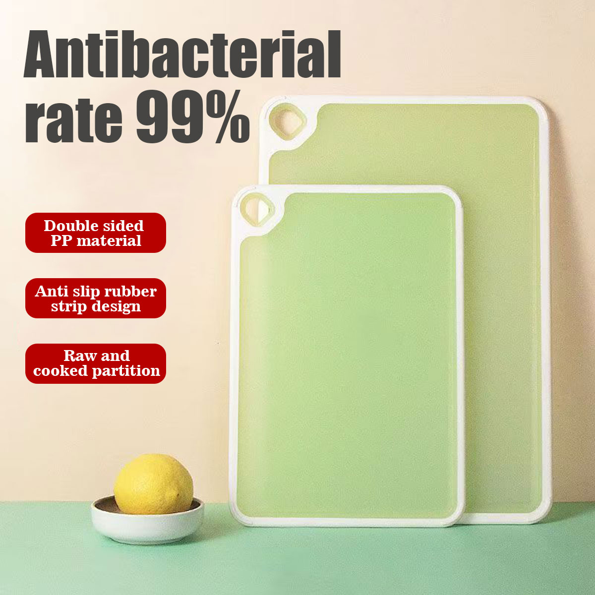 Baby Food Usa - Tabla de cortar antimicrobiana de doble