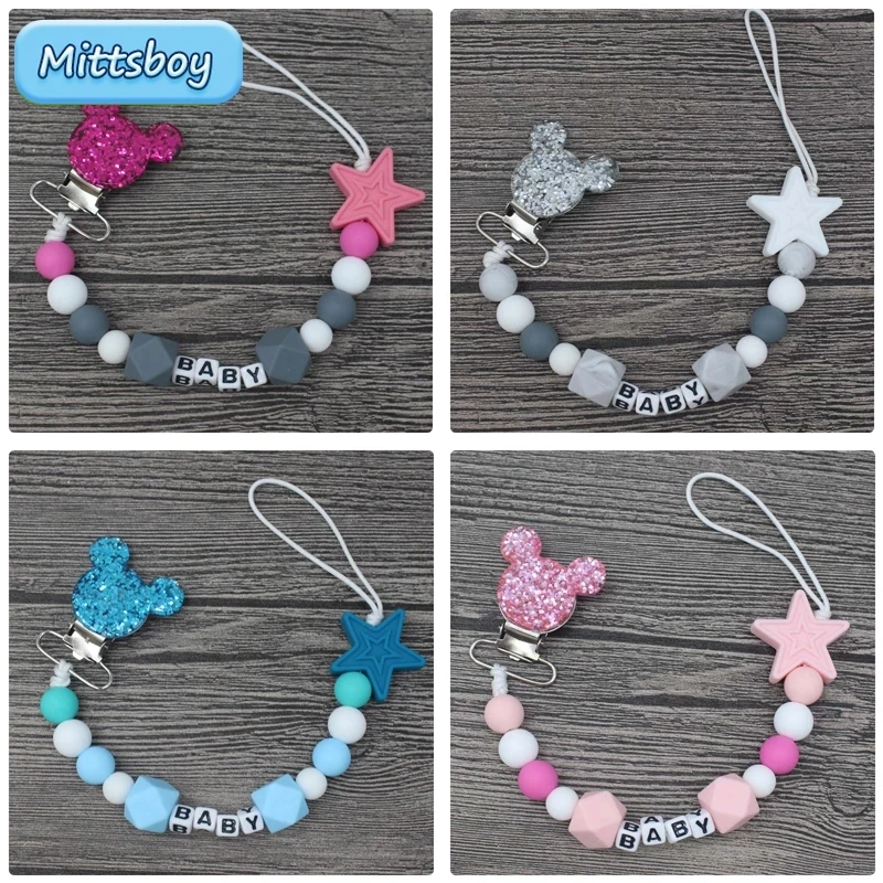 Baby Food Pacifier - Nuevo nombre personalizado, pulsera mordedor para