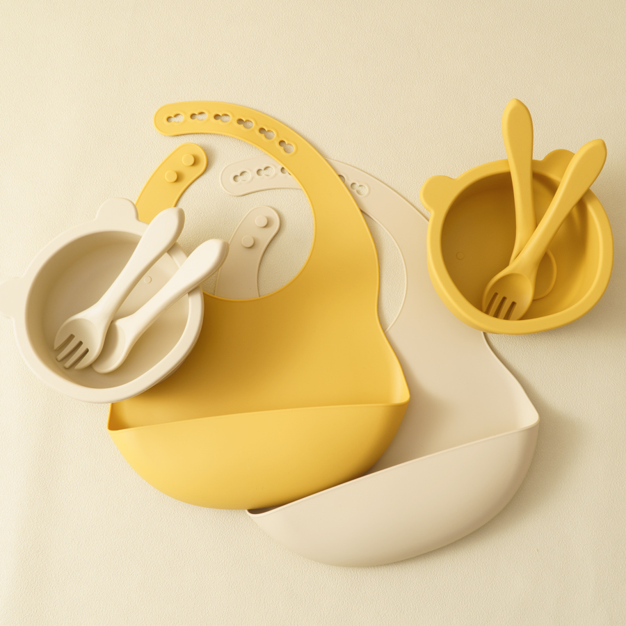 Baby Food Chopper - Vajilla de silicona para niños, juego