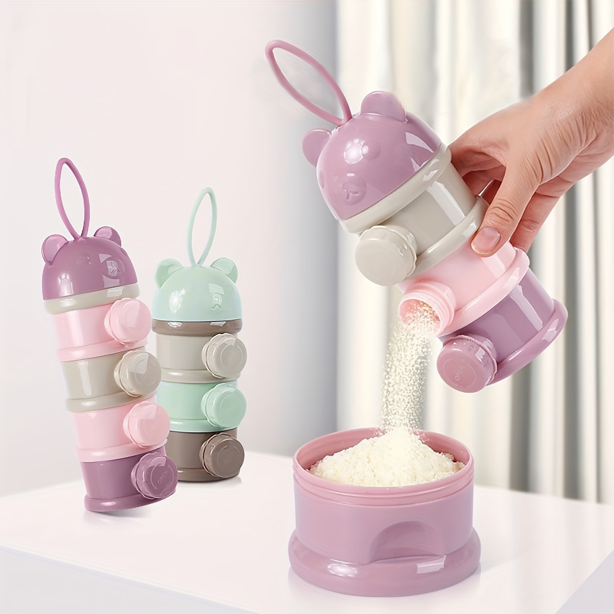 Contenedor de leche en polvo p - Baby Food Dispenser reseña y precio