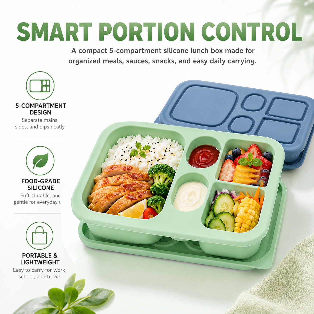 Lonchera Bento portátil de sil - Baby Food Plan reseña y precio