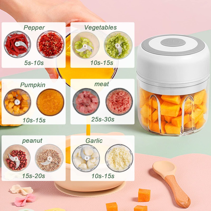 Picadora de Ajo Eléctrica de 2 - Baby Food Masher reseña y precio