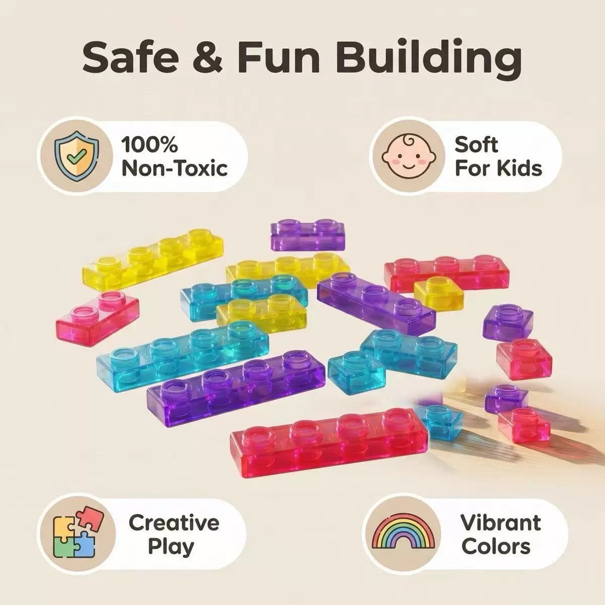 40 Bloques de Construcción Mág - Baby Food Toy reseña y precio