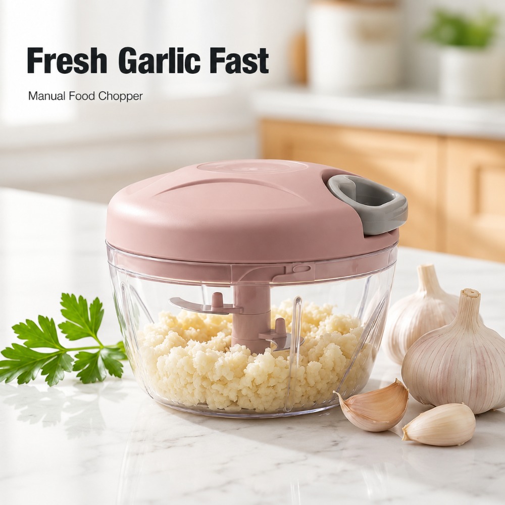 Picadora de ajo manual con cue - Baby Food Chopper reseña y precio