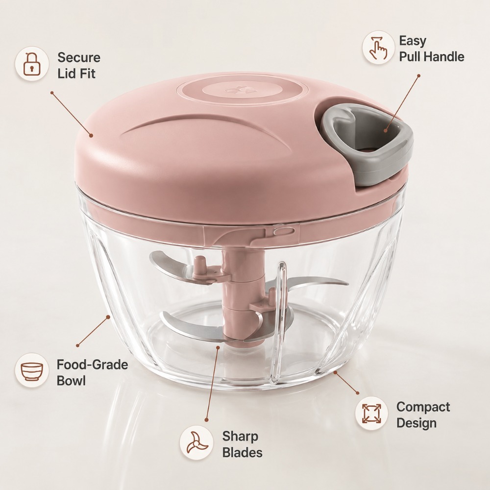 Picadora de ajo manual con cue - Baby Food Chopper reseña y precio