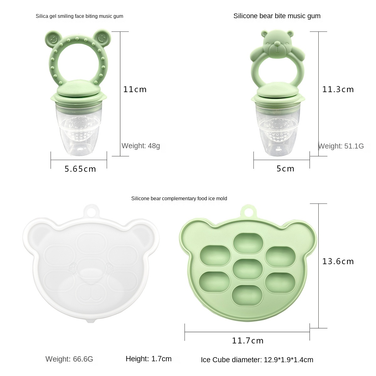 Mordedor de silicona de grado  - Baby Food Bites reseña y precio